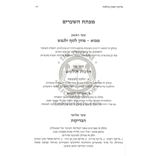 Bedikas Hamazon K'Halacha  /  בדיקת המזון כהלכה