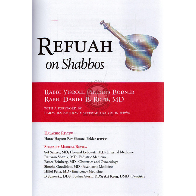 Halachos Of Refuah On Shabbos 