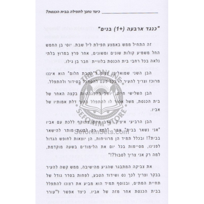 Keitzad N'Chanech L'Tefillah B'Beis Hakneset?    /    כיצד נחנך לתפילה בבית הכנסת?