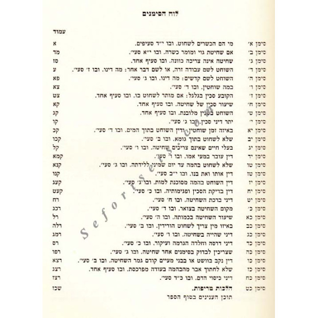 Mareches Hashulchan Shechita and Treifus / מערכת השלחן שחיטה וטריפות