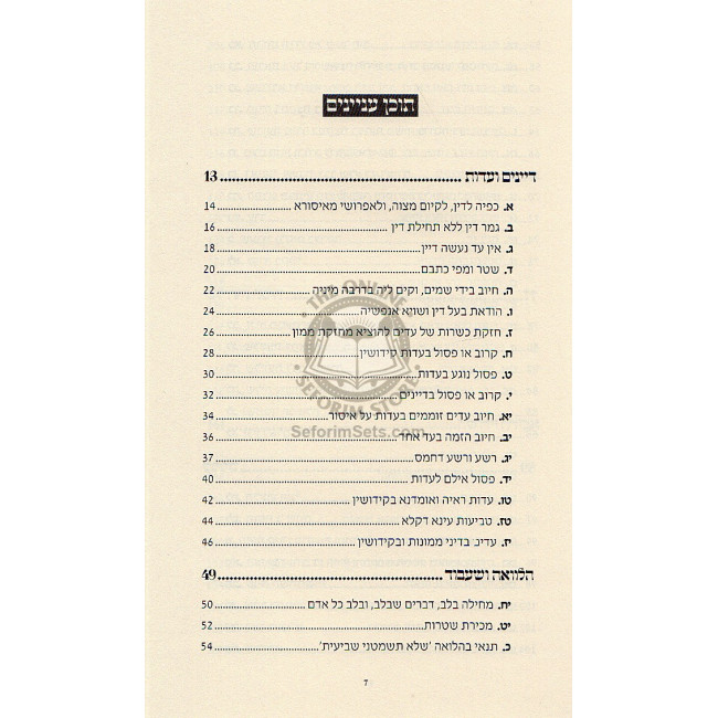 M'as Adnei Hachoshen   /   מאת אדני החושן