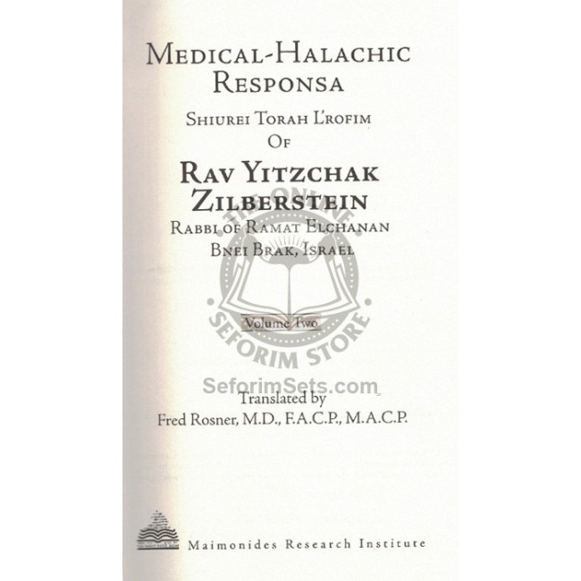 Medical - Halachic Responsa Vol 2