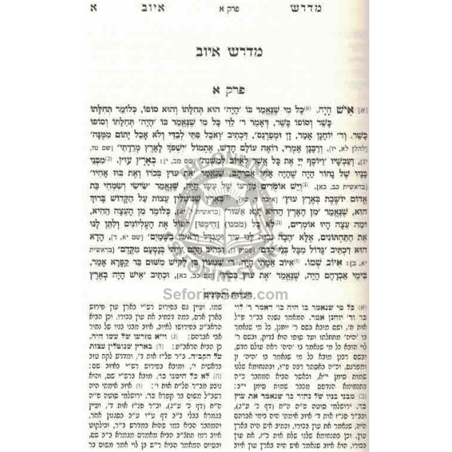 Midrashei Ubiurei Iyov L'Rabbeinu Shmuel    /    מדרשי וביאורי איוב וכו' לרבינו שמואל מסנות