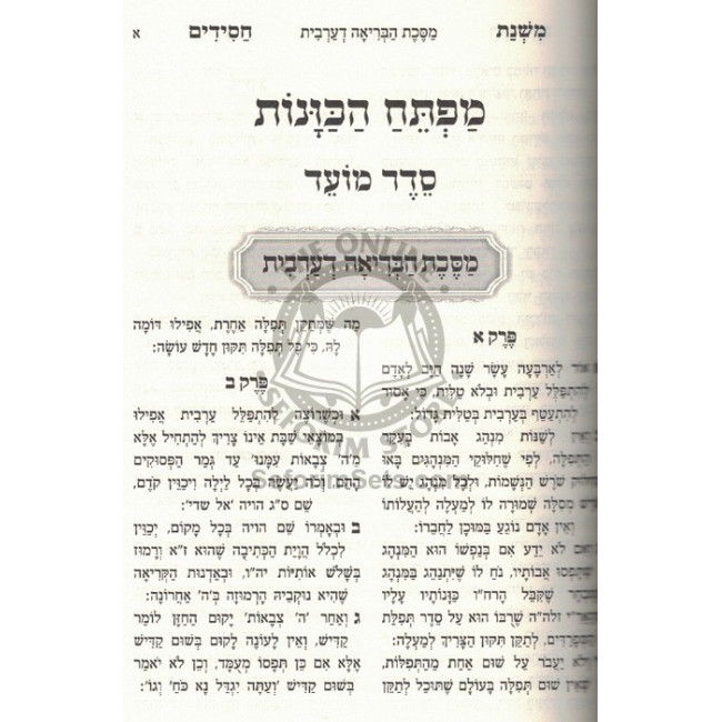 Mishnas Chassidim - Vol 2 - Mafteach Kavanos     /      משנת חסידים - חלק ב - מפתח כוונות