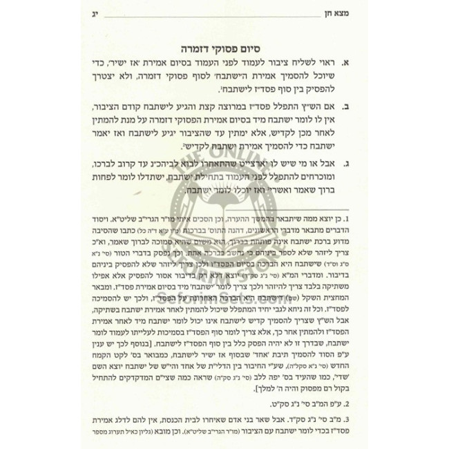 Motza Chein - Dinei U'Minhagei Shaliach Tzibur  /  מצא חן - דיני ומנהגי שליח ציבור