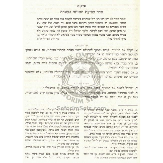 Agur B'Oholecha - Hilchos Mezuzah   /   אגור באהליך -הלכות מזוזה
