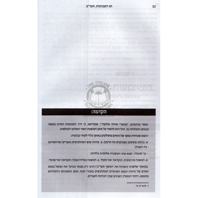 Shiurim B'hemshech Ayin Beis Vol. 1     /     שיעורים בהמשך תער"ב א