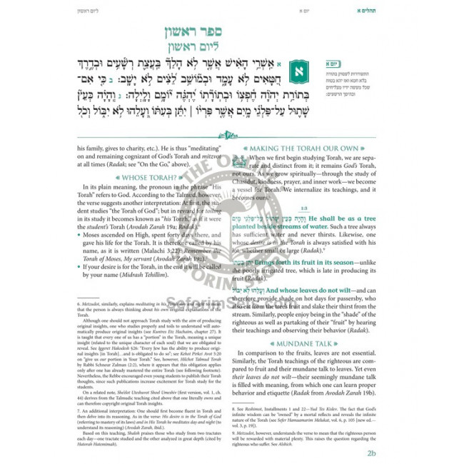 Tehillim - Book of Psalms with English translation & commentary