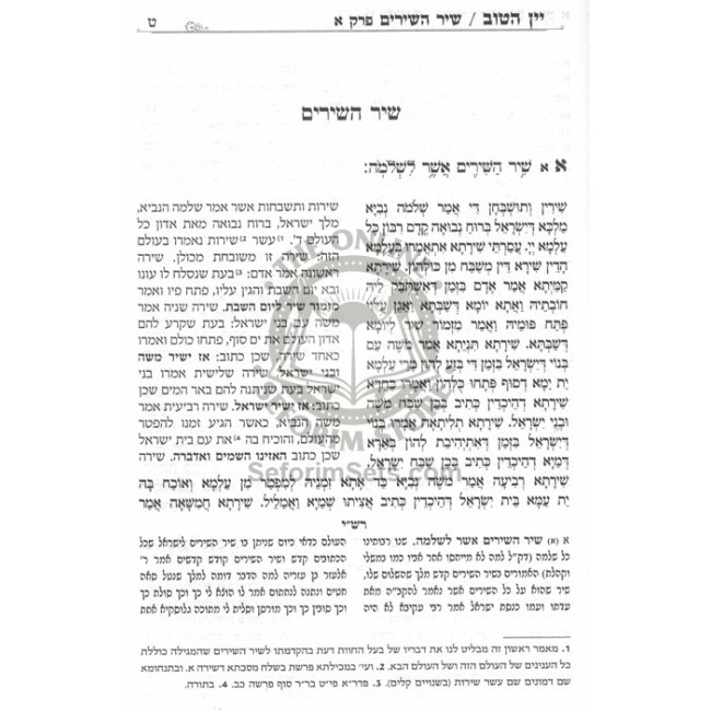 Yayin Hatov - Biurim V'haoros Al Hatargumim - Chomesh Megilos  /  יין הטוב ביאורים והארות על התרגומים - חמש מגילות