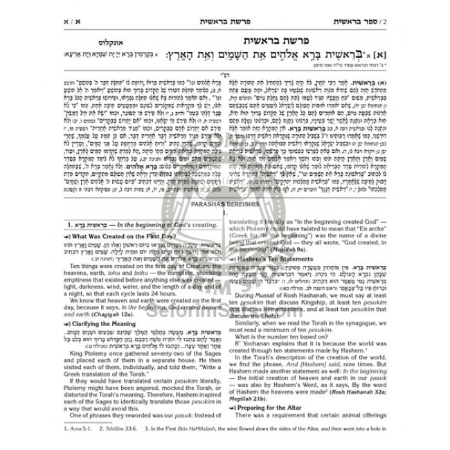 The Milstein Edition Chumash with the Teachings of the TalmudSefer Bereishis  