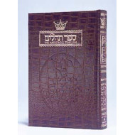 Tehillim  /  Psalms - 1 Vol Pocket Size Maroon Leather