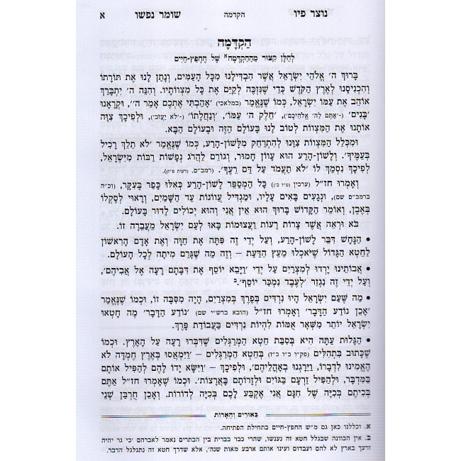 Notzer Piv Shomer Nafsho / נצר פיו שמר נפשו