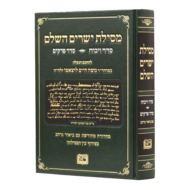 Mesillas Yesharim HaShalem - Seder Vikuach - Seder Perakim / מסילת ישרים השלם - סדר ויכוח - סדר פרקים