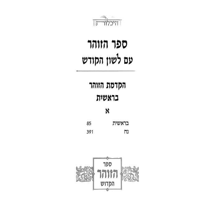HaZohar HaKadosh Im Lashon HaKodesh 12 Volume Set / הזוהר הקדוש עם לשון הקודש יב כרכים