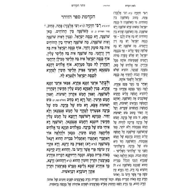 HaZohar HaKadosh Im Lashon HaKodesh 12 Volume Set / הזוהר הקדוש עם לשון הקודש יב כרכים