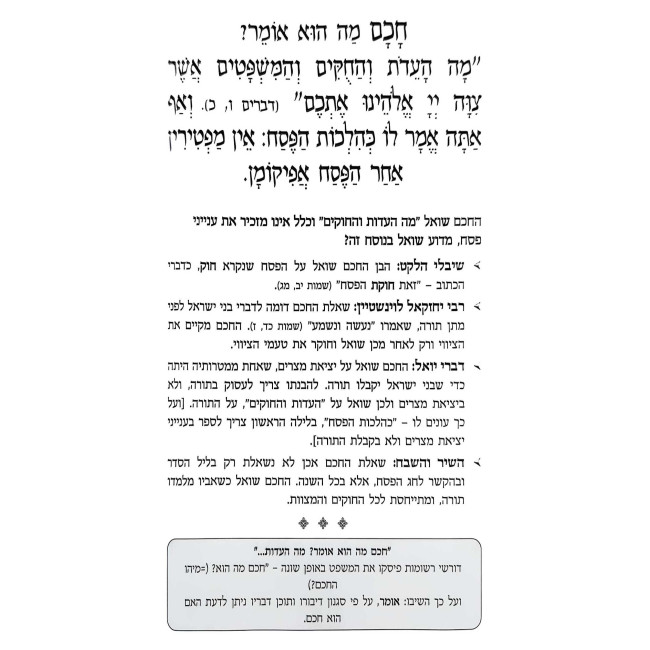Haggadah Shel Pesach - Ki Yishalcha / הגדה של פסח - כי ישאלך