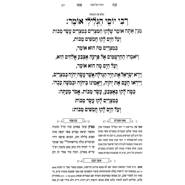 Haggadah Shel Pesach Im Pirush Zevach Pesach - Abarbanel     /     הגדה של פסח עם פירוש זבח פסח - אברבנאל
