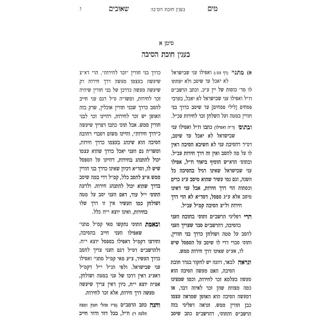 Mayim Sh'uvim - Perek Arvei Pesachim / מים שאובים - פרק ערבי פסחים
