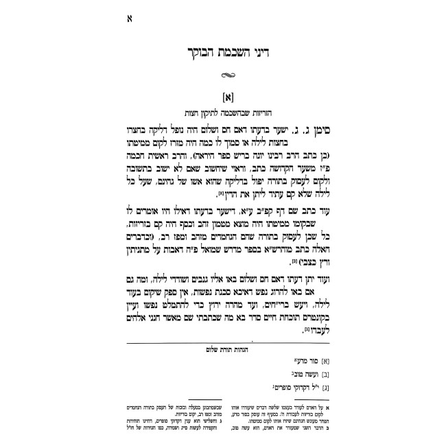 Toras Sholom - Hagahos Al Sefer Kaf HaChaim / תורת שלום - הגהות על ספר כף החיים