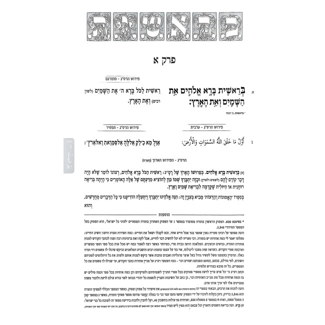 Chumash Im Pirush Rabbi Sadya Gaon 5 Volume Set / חומש עם פירוש רבי סעדיה גאון ה כרכים