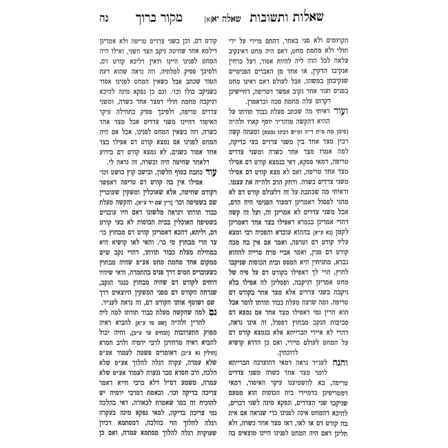 Shut Mekor Baruch / שו"ת מקור ברוך