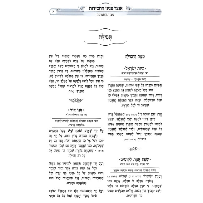 Otzar Peninei HaChassidus - Tefilah / אוצר פניני החסידות - תפילה