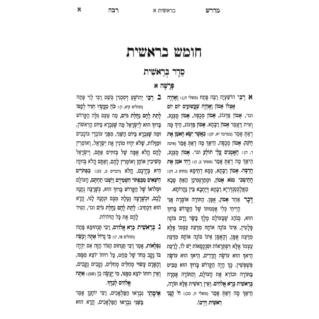 Midrash Raba Menukad 3 Volume Set / מדרש רבה מנוקד ג כרכים