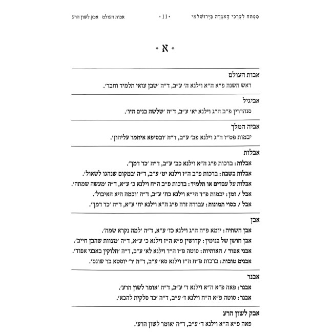 Mafteiach L'Erchei Ha'Agadah Ba'Yerushalmi / מפתח לערכי האגדה בירושלמי