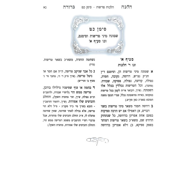 Halacha Beruah - Yorah Deah / הלכה ברורה - יורה דעה