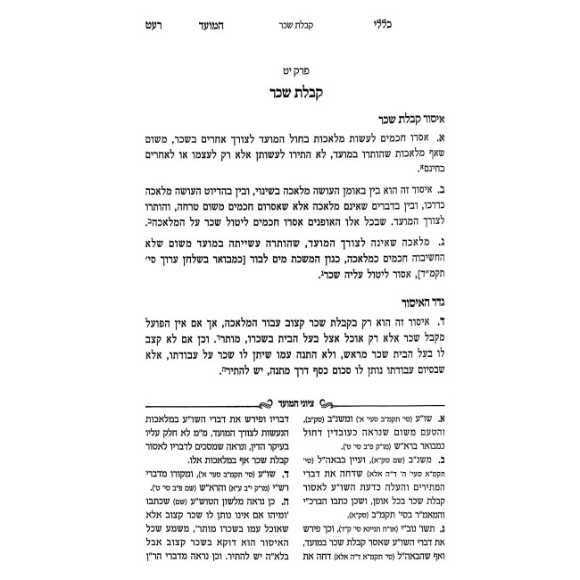 Kelalei HaMoed - Hilchos Chol HaMoed / כללי המועד - הלכות חול המועד