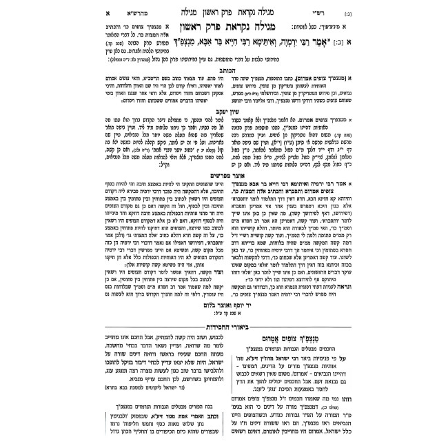 Ein Yakov Im Biurei HaChasidus - Megilah, Ta'anis (6) / עין יעקב עם ביאורי החסידות - מגילה, תענית (ו)