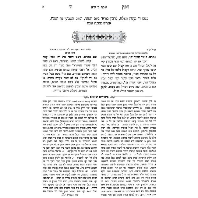 Chefetz Hashem HaMevuar 2 - Shabbos / חפץ ה' המבואר ב - שבת