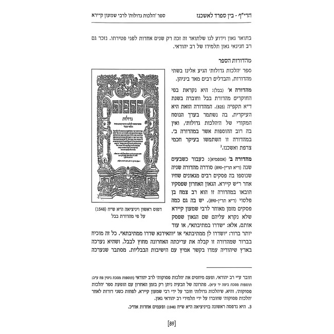 Harif Bein Sefard L'Ashkenaz / הרי"ף בין ספרד לאשכנז