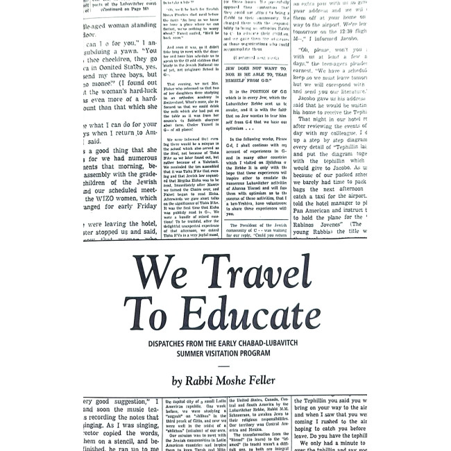 We Travel to Educate