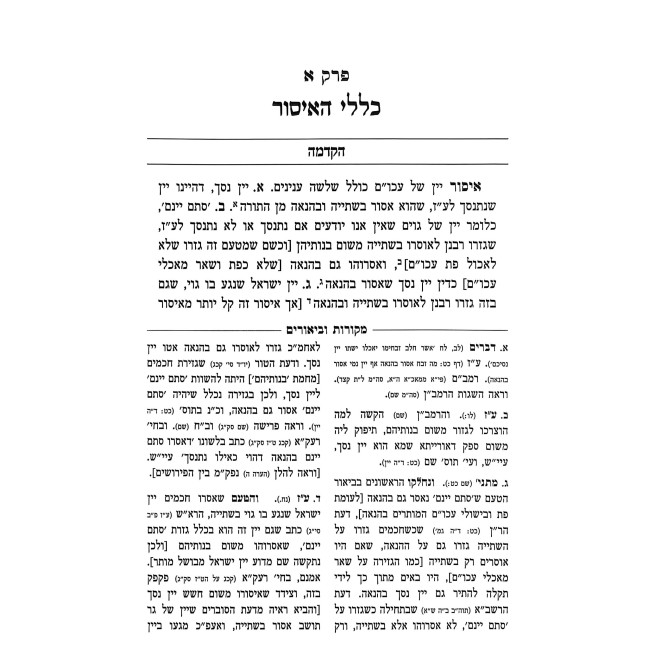 Hilchos Yayin Nesech / הלכות יין נסך