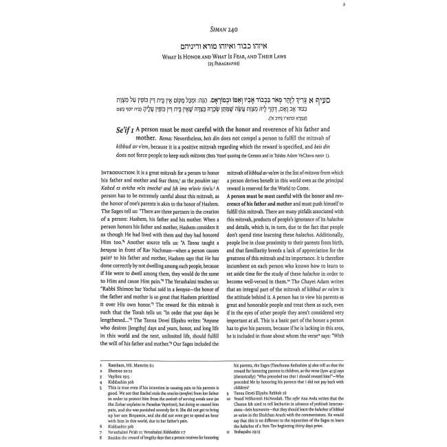 Shulchan Aruch habahir Yoreh Deah Simanim 240-259