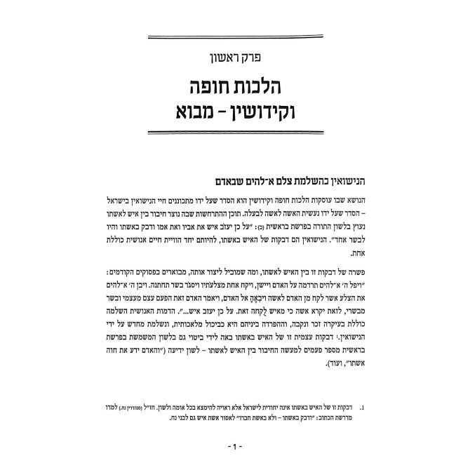 Binas Halacha Al Hilchos Chuppah V'Kiddushin / בינת הלכה על הלכות חופה וקידושין