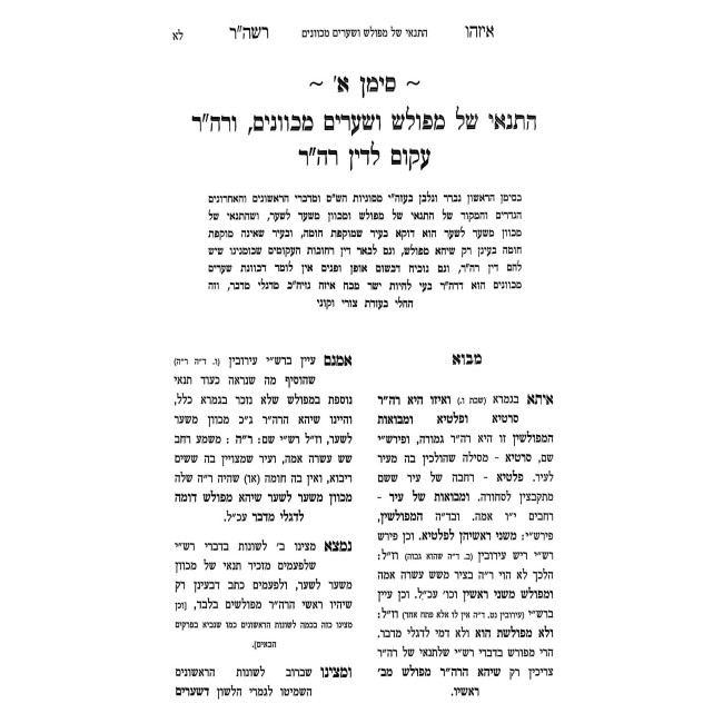 Eizehu Reshus HaRabim / איזהו רשות הרבים