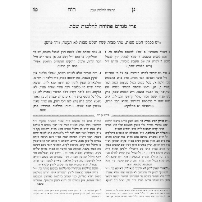 Gan Raveh Al Pri Megadim - Hilchos Shabbos Simanim 242-252 / גן רוה על פרי מגדים - הלכות שבת סימנים רמב-רנב