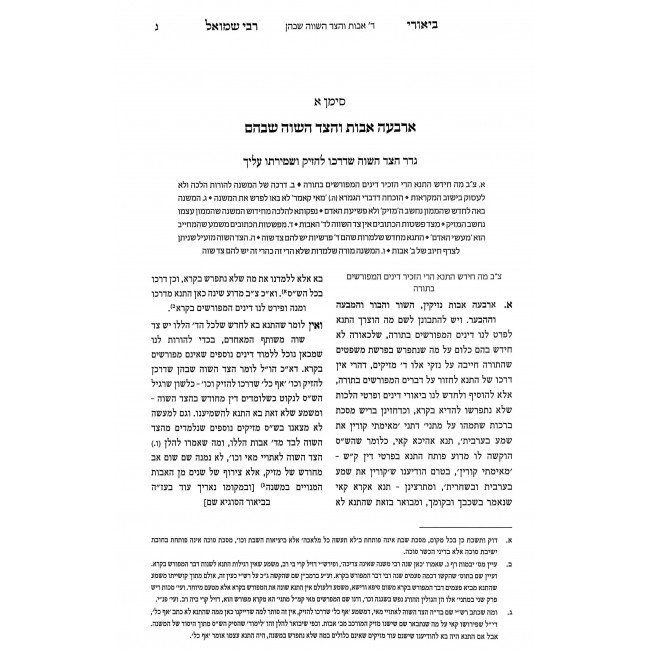 Biurei Rabbi Shmuel - Bava Kama / ביאורי רבי שמואל – בבא קמא