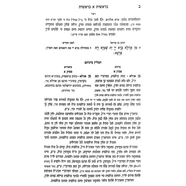 Chumash HaMeilitz Beinosam Al Targum Yonasan Ben Uziel - Bereishis - Chayei Sarah / חומש המליץ בינותם על תרגום יהונתן בן עוזיאל בראשית - חיי שרה