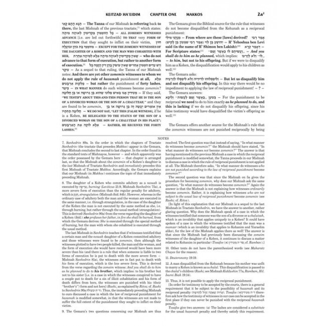 Schottenstein Daf Yomi Ed Talmud English [#50] - Makkos (2a-24b) with Menukad Tzuras HaDaf (Daf Yomi Size Nikkud)
