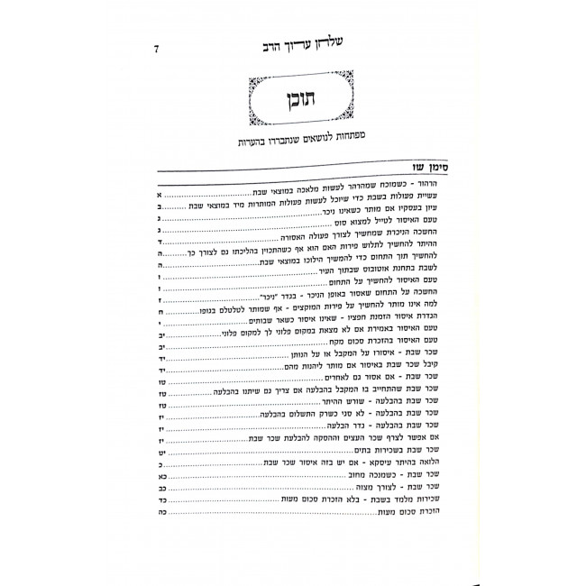 Shulchan Aruch Harav Im Biurim VeHa'aros - Hilchos Shabbos  / שלחן ערוך הרב עם ביאורים והערות - הלכות שבת