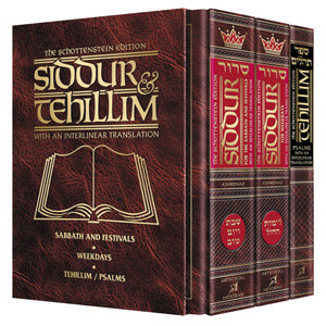 Schottenstein Siddur & Tehillim - Interlinear Translation 3 Vol Slipcased Set - Sefard