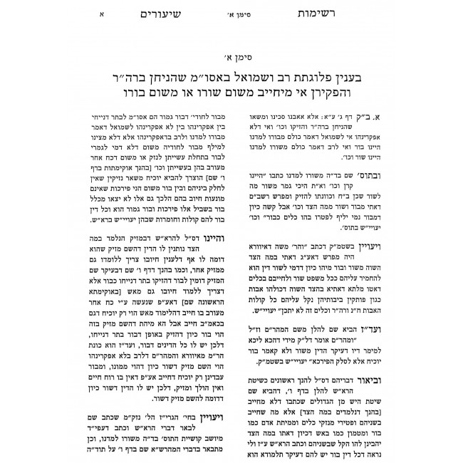 Kovetz Reshimos Shiurim - Bava Kama 2, Bava Metzia 2, Bava Basra (Perek Chezkas HaBatim) / קובץ רשימות שיעורים - בבא קמא ב, בבא מציעא ב, בבא בתרא (פרק חזקת הבתים)