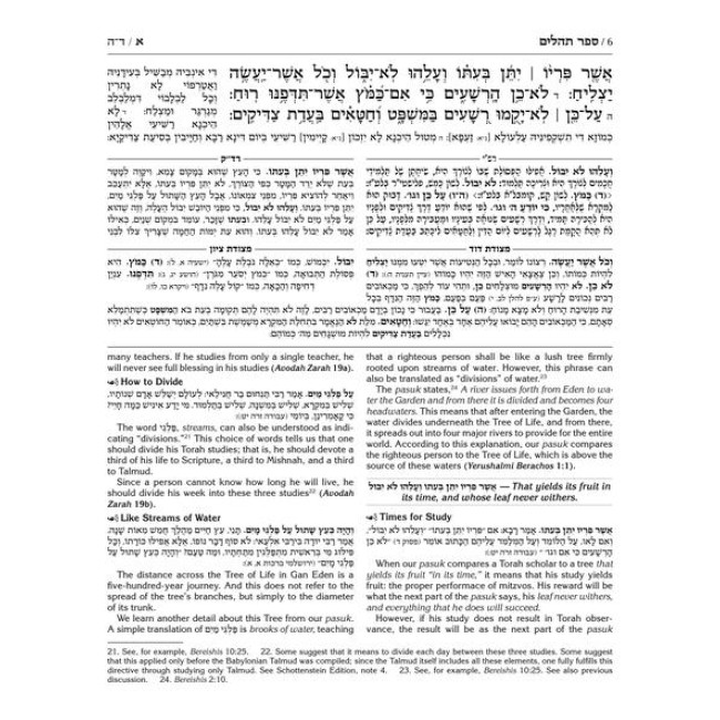 Milstein Edition Tehillim with the Teachings of the Talmud - Volume 1 (Psalms 1-72)