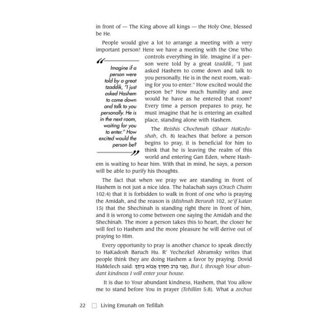 Living Emunah on Tefillah
