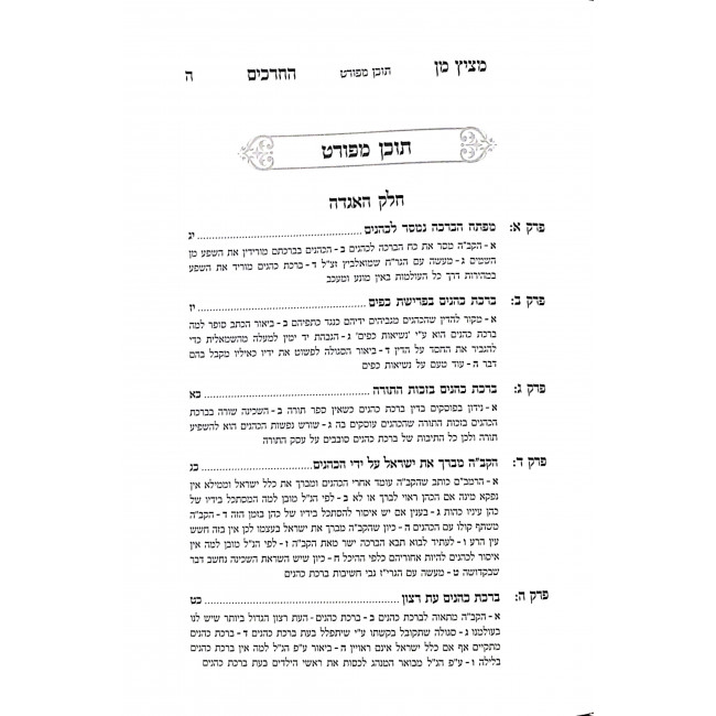 Meitzis Min Hachrachim Al Birchas Kohanim / מציץ מן החרכים על ברכת כהנים