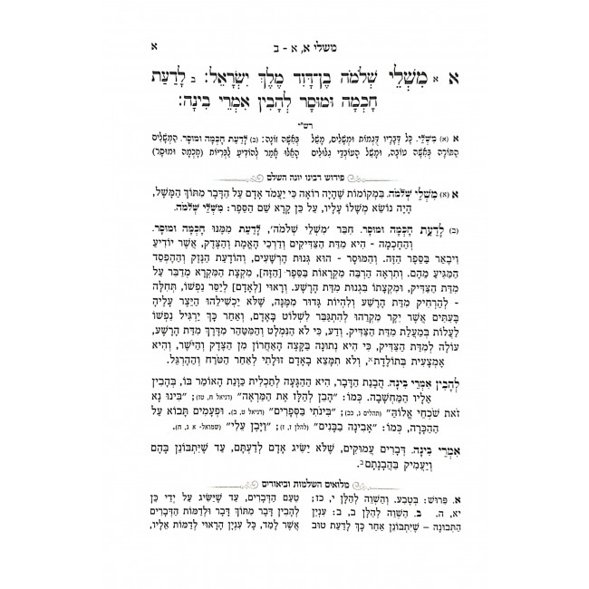 Mishlei Im Biur Rabbeinu Yonah   / משלי עם באור רבנו יונה