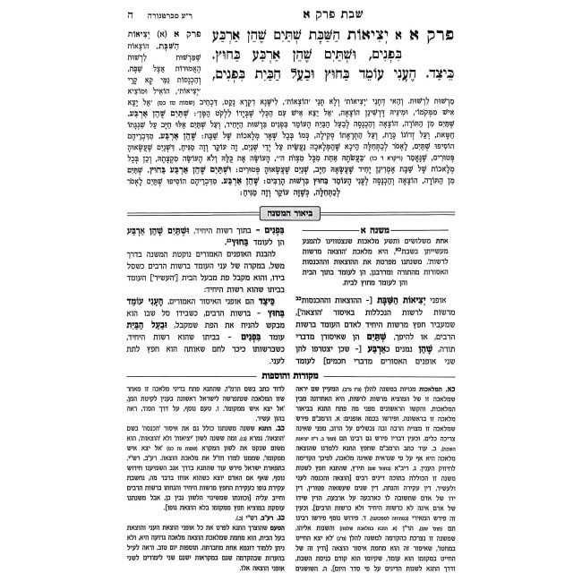 Mishnayos Mevuaros Mesivta - Moed 1 - Shabbos / משניות מבוארות מתיבתא - מועד א - שבת